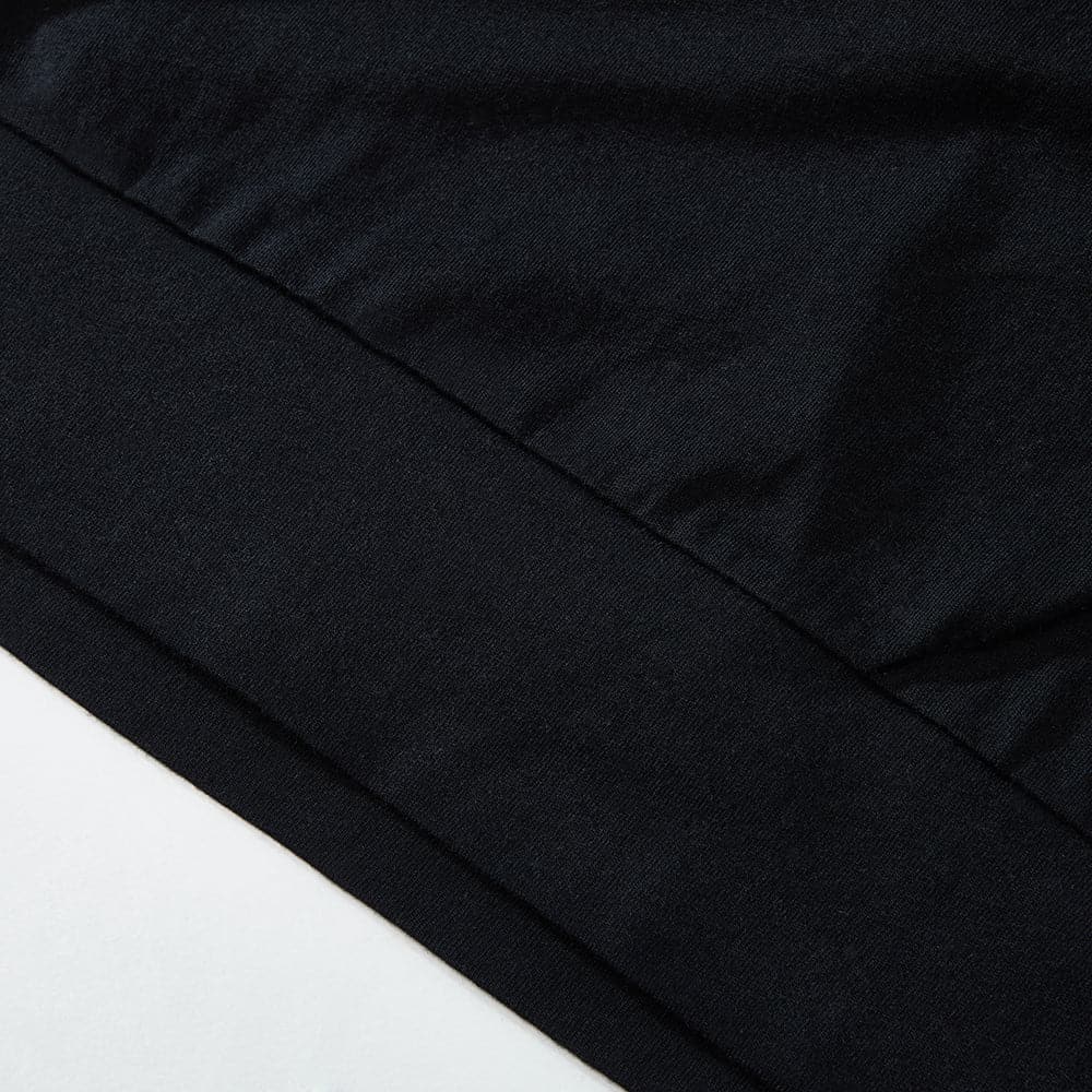 - Beauty Women's Long Sleeve Black Cotton Crop Hoodie - womens cropped hoodie at TFC&H Co.