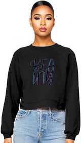 Black - Beauty Women's Raglan Pullover Fleece - womens sweatshirt at TFC&H Co.