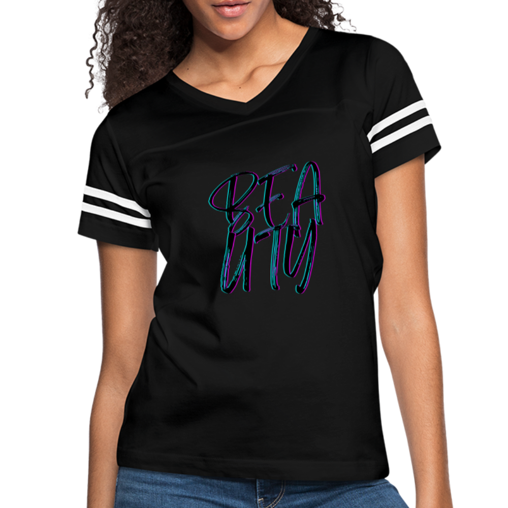black/white - Beauty Women’s Vintage Sport T-Shirt - Women’s Vintage Sport T-Shirt | LAT 3537 at TFC&H Co.