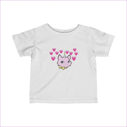 White Bec & Friends Uni-Kitten Infant Fine Jersey Tee - kids tee at TFC&H Co.