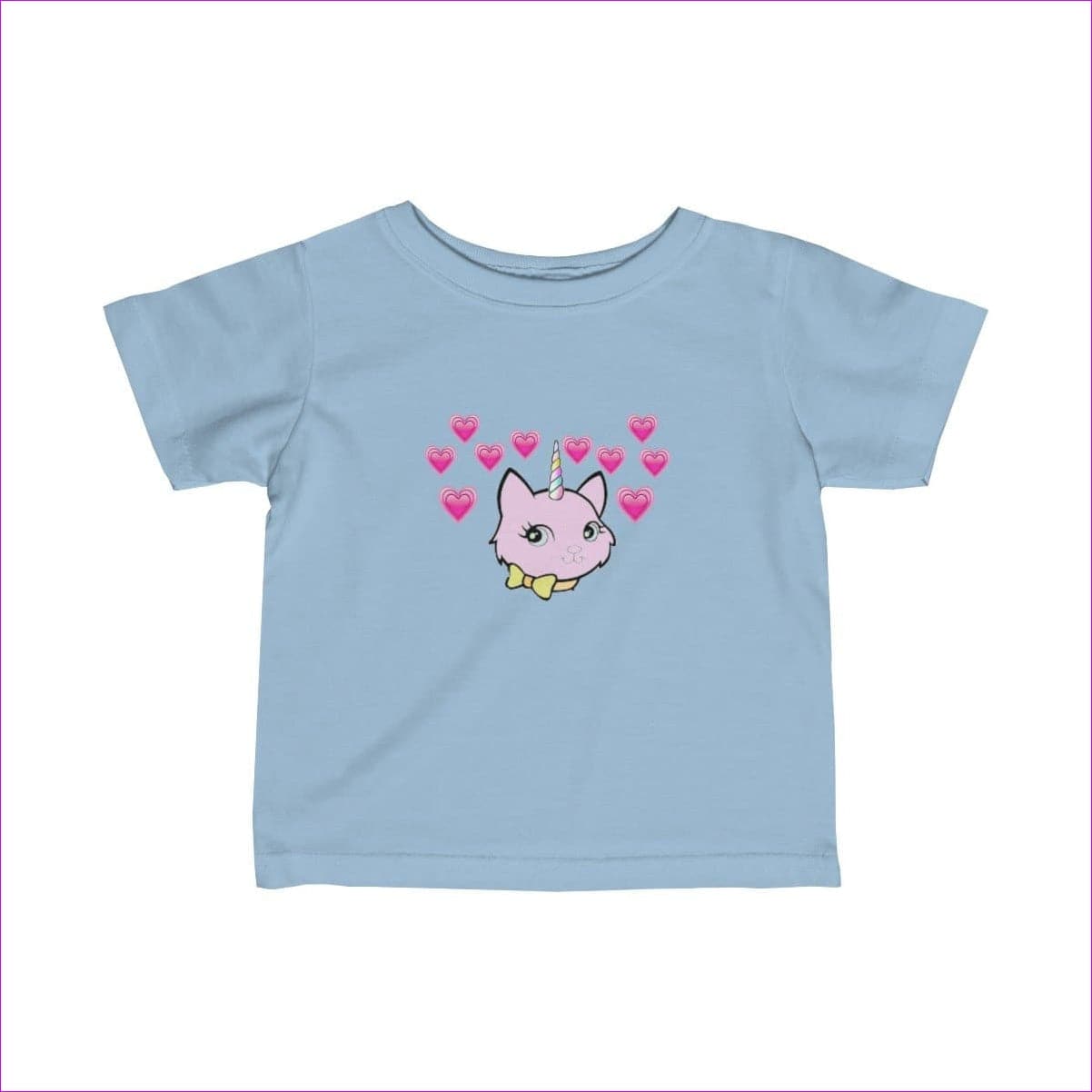 Light Blue Bec & Friends Uni-Kitten Infant Fine Jersey Tee - kids tee at TFC&H Co.