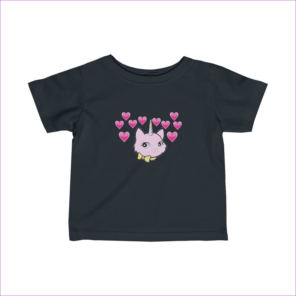 Black Bec & Friends Uni-Kitten Infant Fine Jersey Tee - kids tee at TFC&H Co.