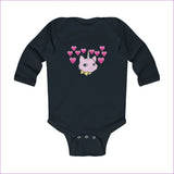 Black Bec & Friends Uni-Kitten Infant Long Sleeve Bodysuit - onesie at TFC&H Co.