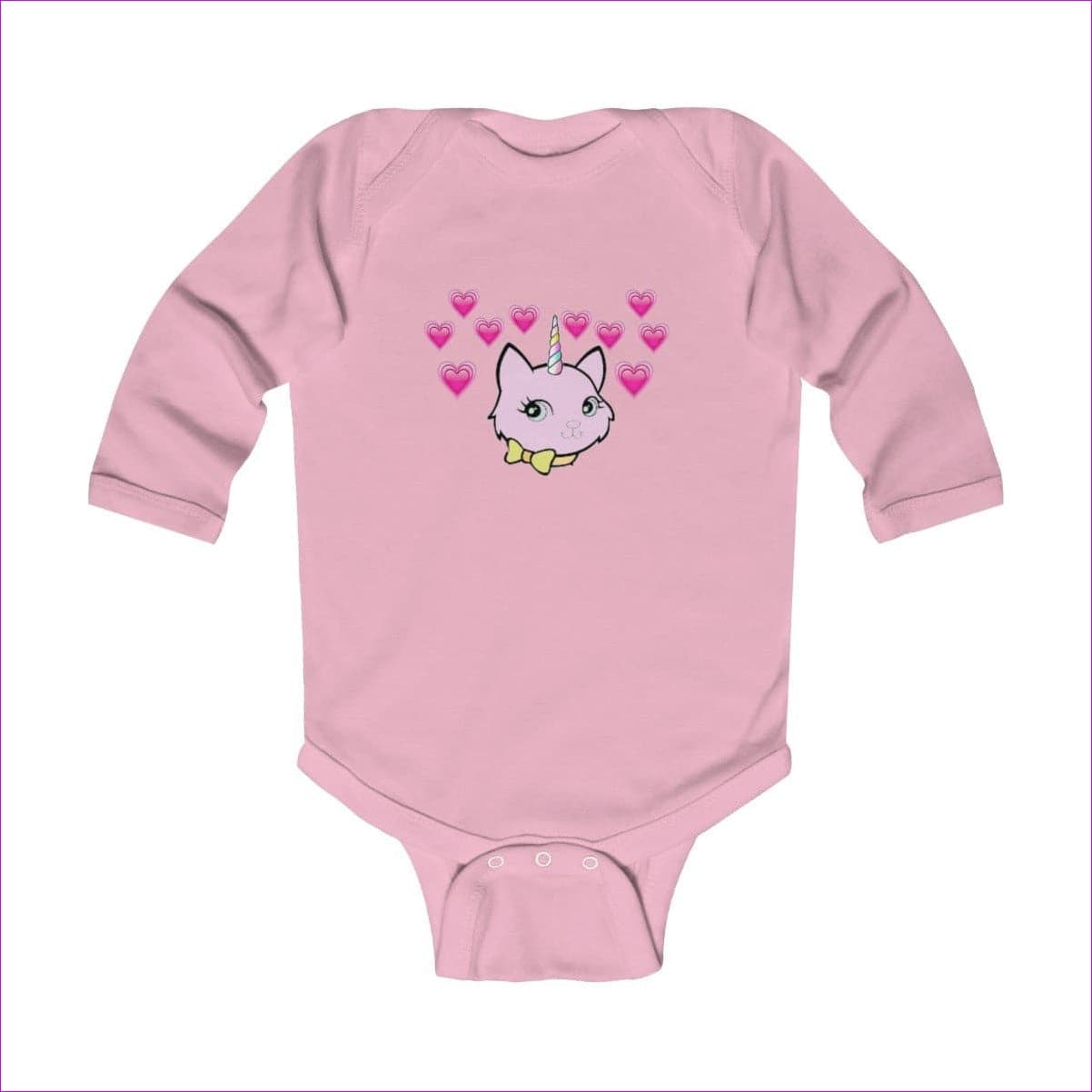 Pink Bec & Friends Uni-Kitten Infant Long Sleeve Bodysuit - onesie at TFC&H Co.