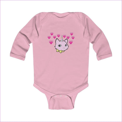 Pink Bec & Friends Uni-Kitten Infant Long Sleeve Bodysuit - onesie at TFC&H Co.