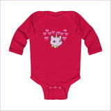 Red - Bec & Friends Uni-Kitten Infant Long Sleeve Bodysuit - onesie at TFC&H Co.
