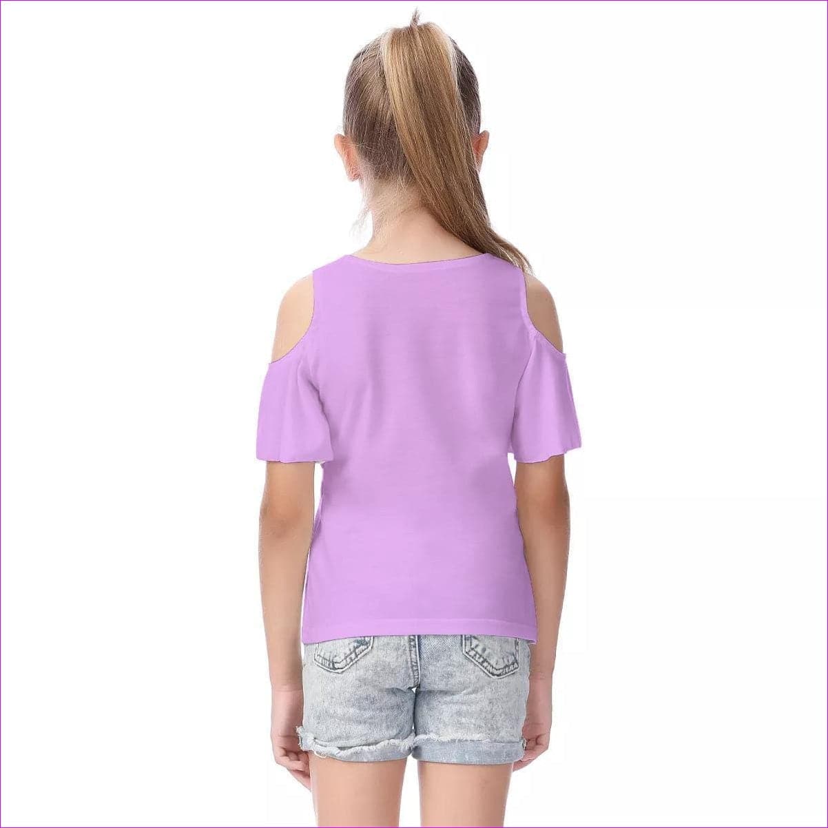 - Bec & Friends Uni-Kitten Kids Cold Shoulder T-shirt With Ruffle Sleeves - kids top at TFC&H Co.