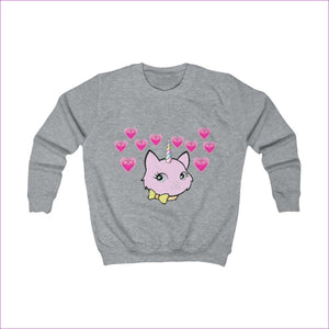 Heather Grey - Bec & Friends Uni-Kitten Kids Sweatshirt - kids sweatshirt at TFC&H Co.