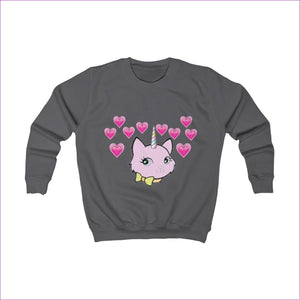 Charcoal - Bec & Friends Uni-Kitten Kids Sweatshirt - kids sweatshirt at TFC&H Co.