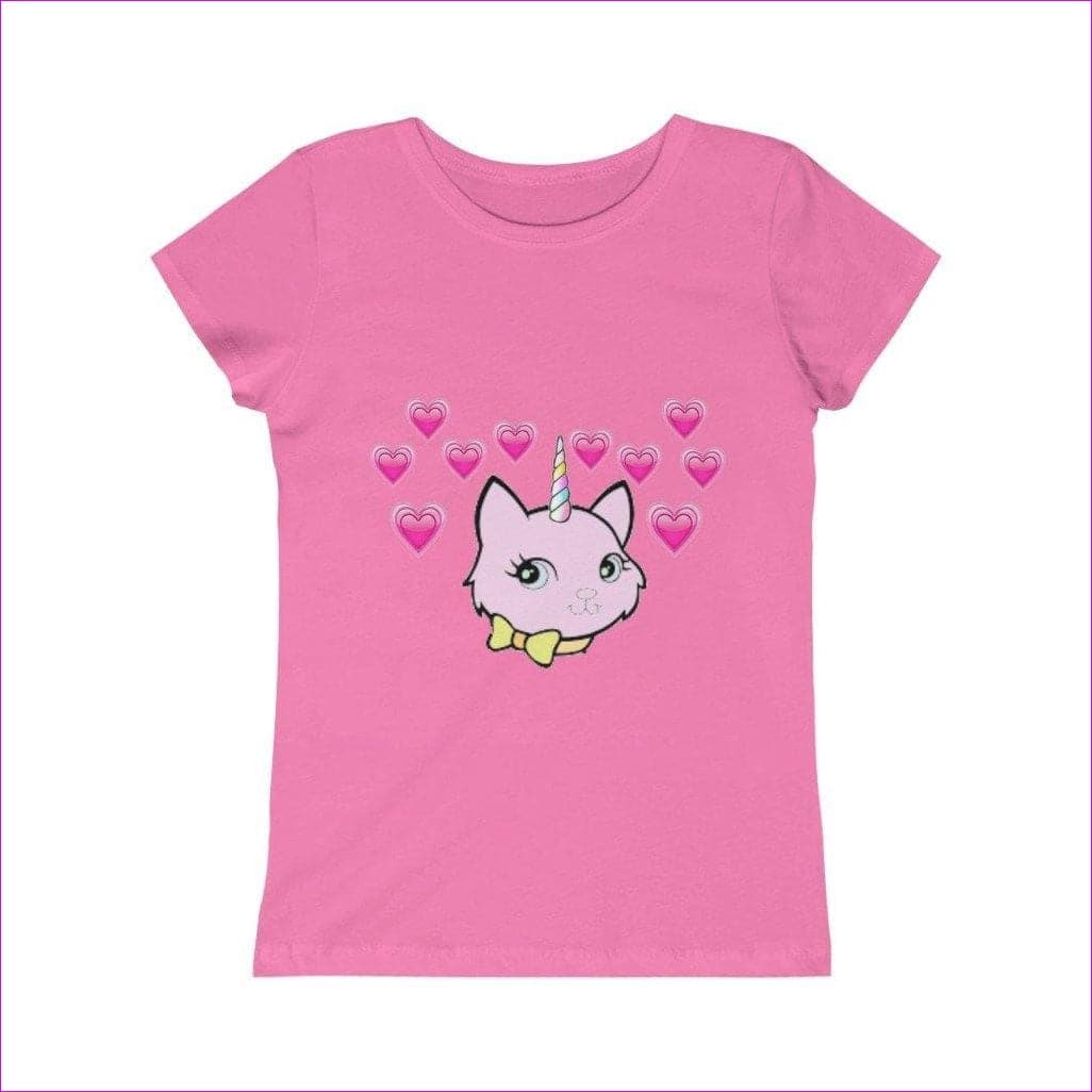 Solid Hot Pink Bec & Friends Uni-Kitten Princess Tee - kid's top at TFC&H Co.