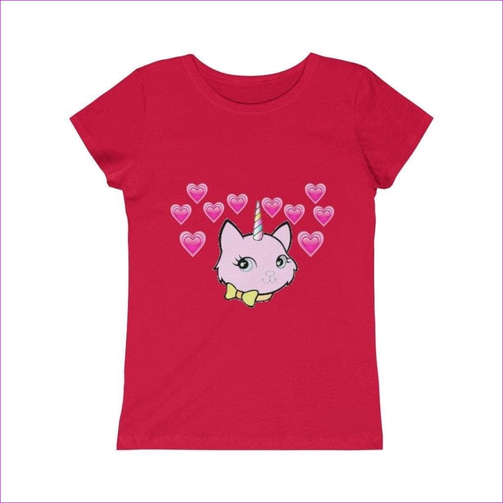 Solid Red - Bec & Friends Uni-Kitten Princess Tee - kids top at TFC&H Co.