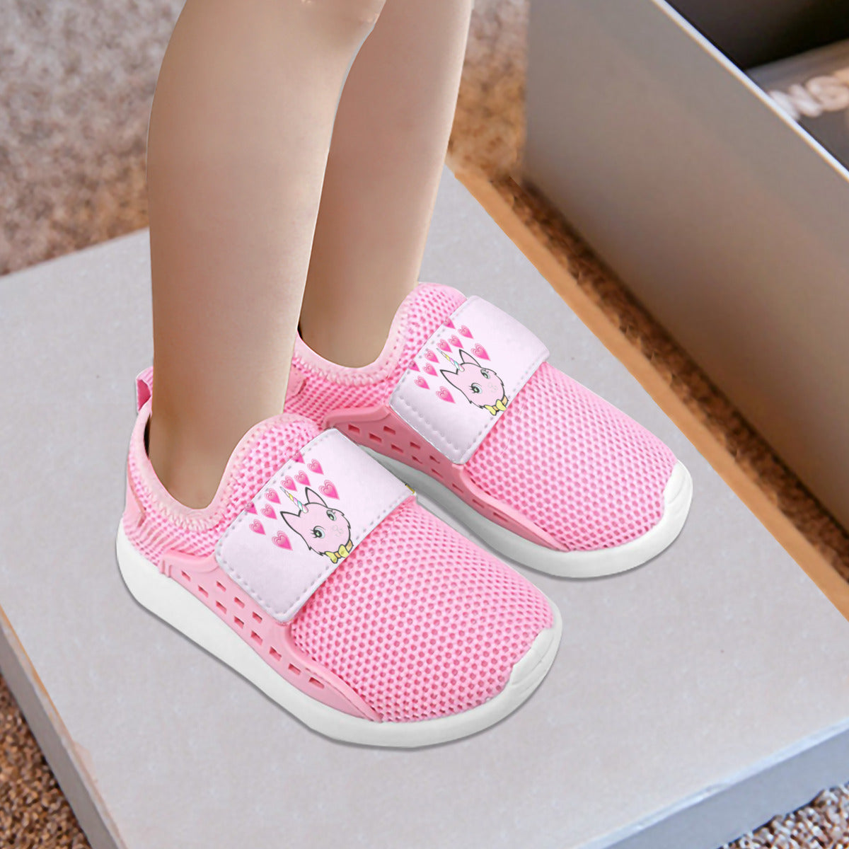 Pink 5 Bec's Uni-Kitten Children's Breathable Sneaker - kid's shoes at TFC&H Co.