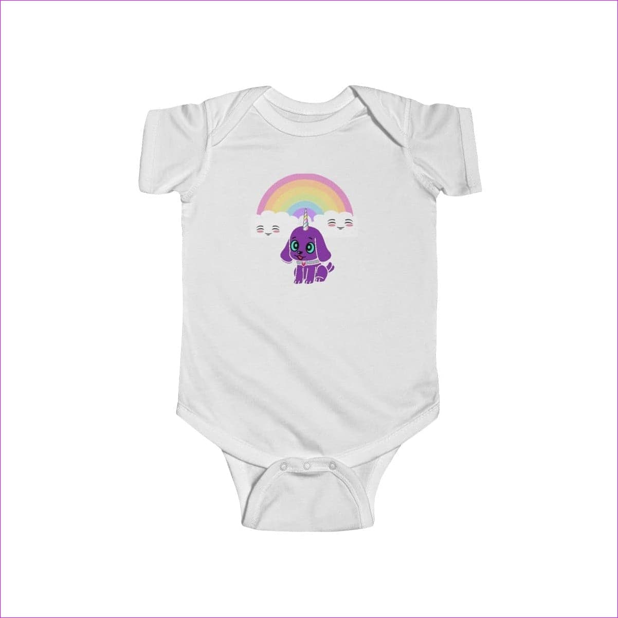 White Bec's Uni-Pup Infant Fine Jersey Bodysuit - onesie at TFC&H Co.