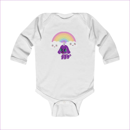White Bec's Uni-Pup Infant Long Sleeve Bodysuit - onesie at TFC&H Co.