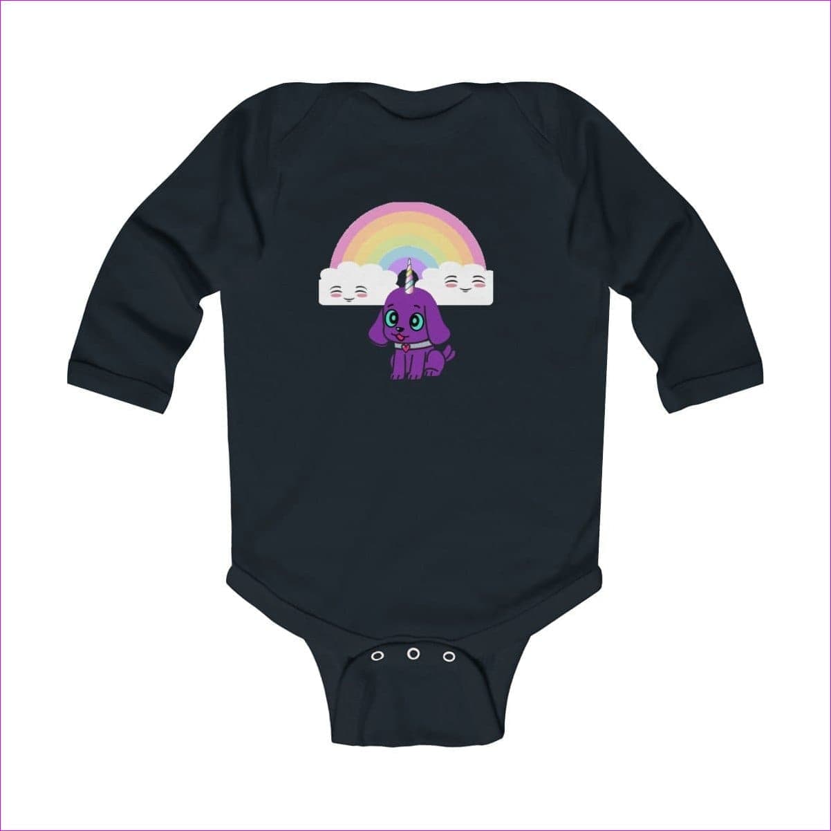 Black Bec's Uni-Pup Infant Long Sleeve Bodysuit - onesie at TFC&H Co.