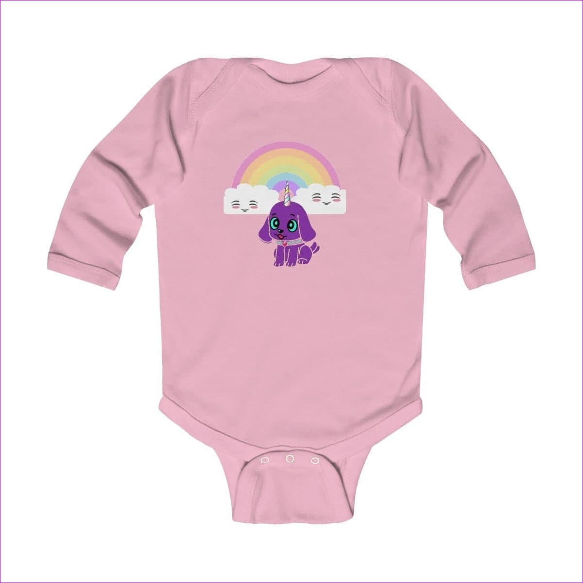 Pink Bec's Uni-Pup Infant Long Sleeve Bodysuit - onesie at TFC&H Co.