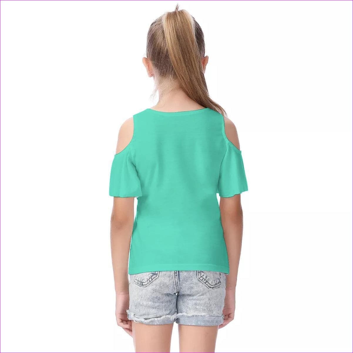 Bec's Uni-Pup Kids Cold Shoulder T-shirt With Ruffle Sleeves - kid's top at TFC&H Co.