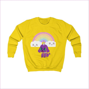 Sun Yellow - Bec's Uni-Pup Kids Sweatshirt - kids sweatshirt at TFC&H Co.