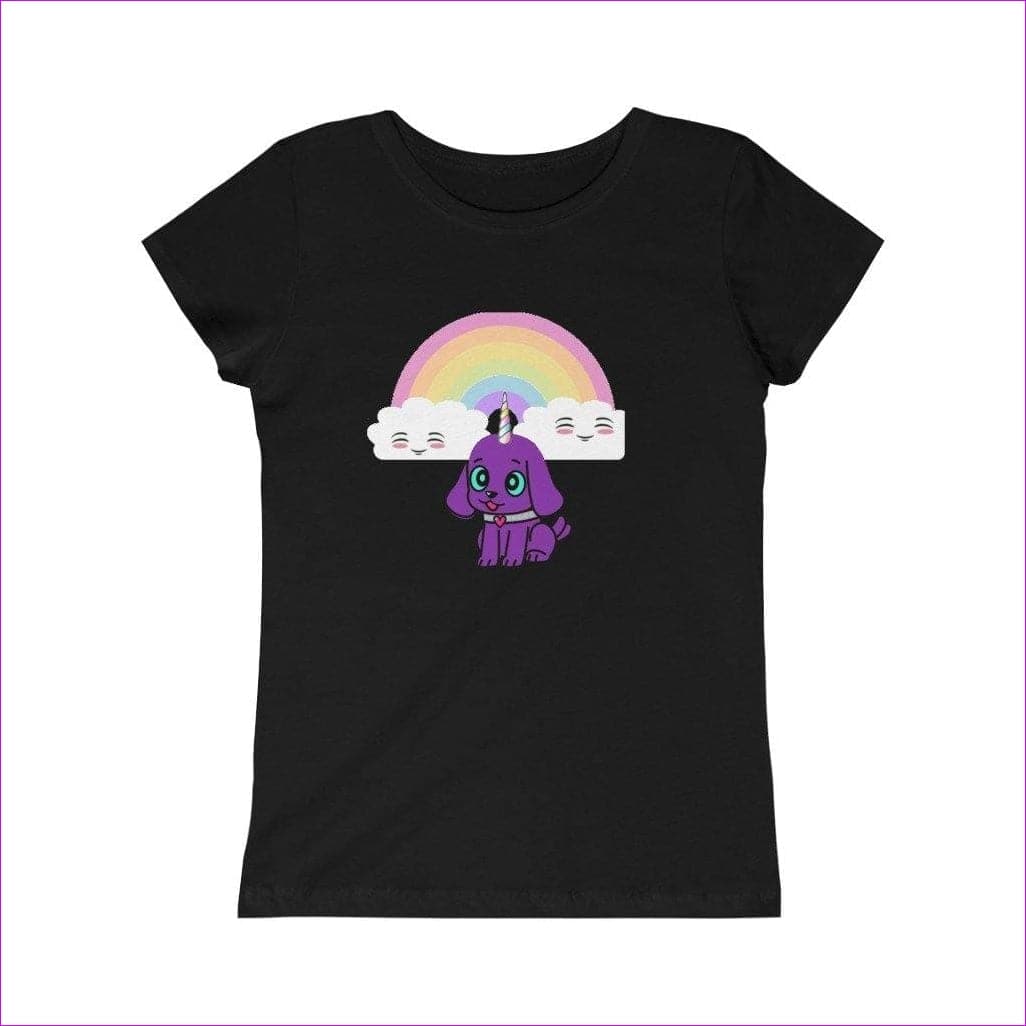 Solid Black M Bec's Uni-Pup Princess Tee - Kid's t-shirt at TFC&H Co.
