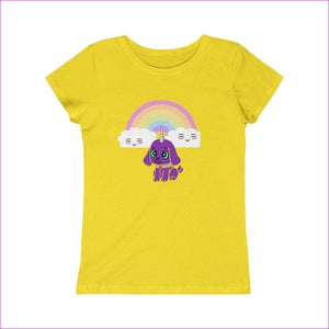 Solid Vibrant Yellow Bec's Uni-Pup Princess Tee - Kid's t-shirt at TFC&H Co.