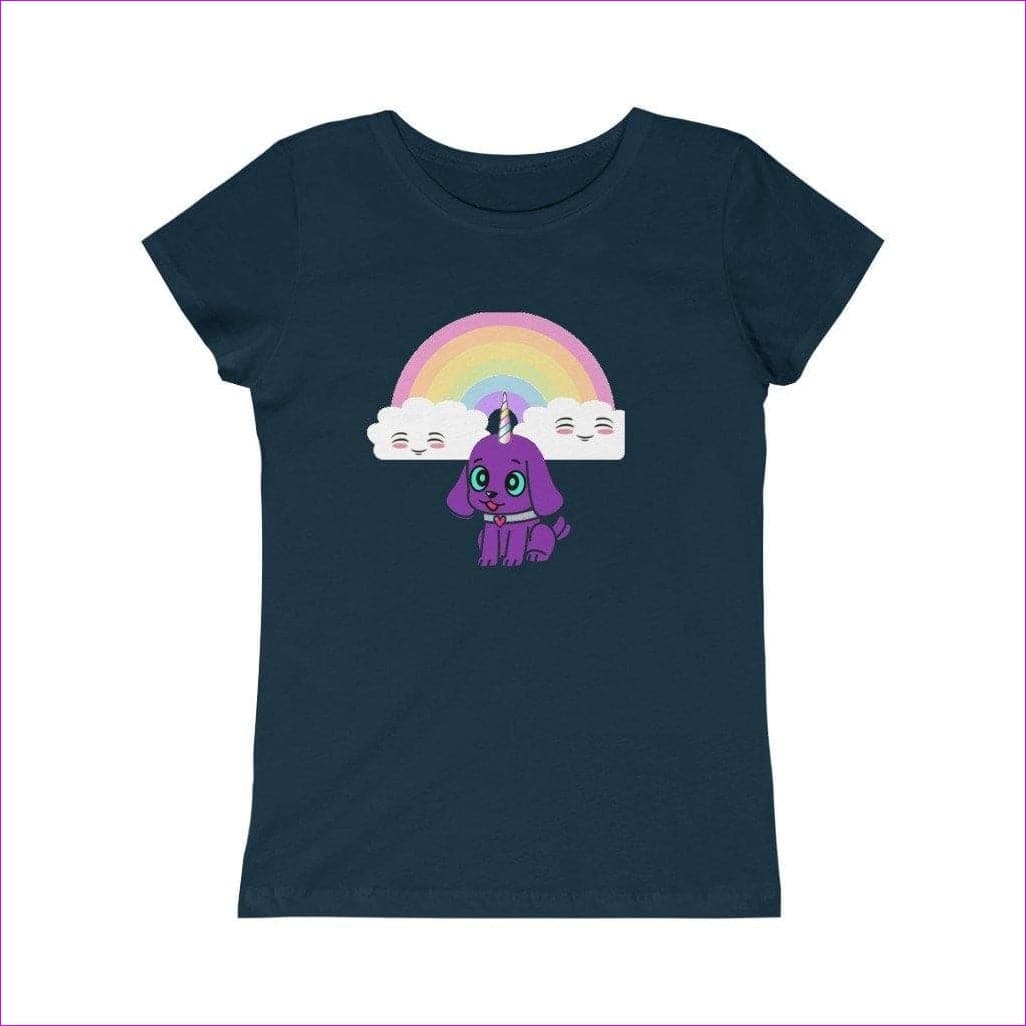 Solid Midnight Navy Bec's Uni-Pup Princess Tee - Kid's t-shirt at TFC&H Co.