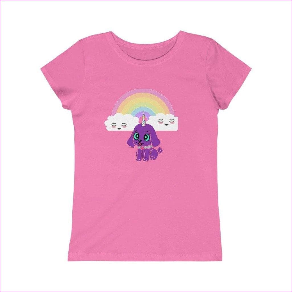 Solid Hot Pink XL Bec's Uni-Pup Princess Tee - Kid's t-shirt at TFC&H Co.