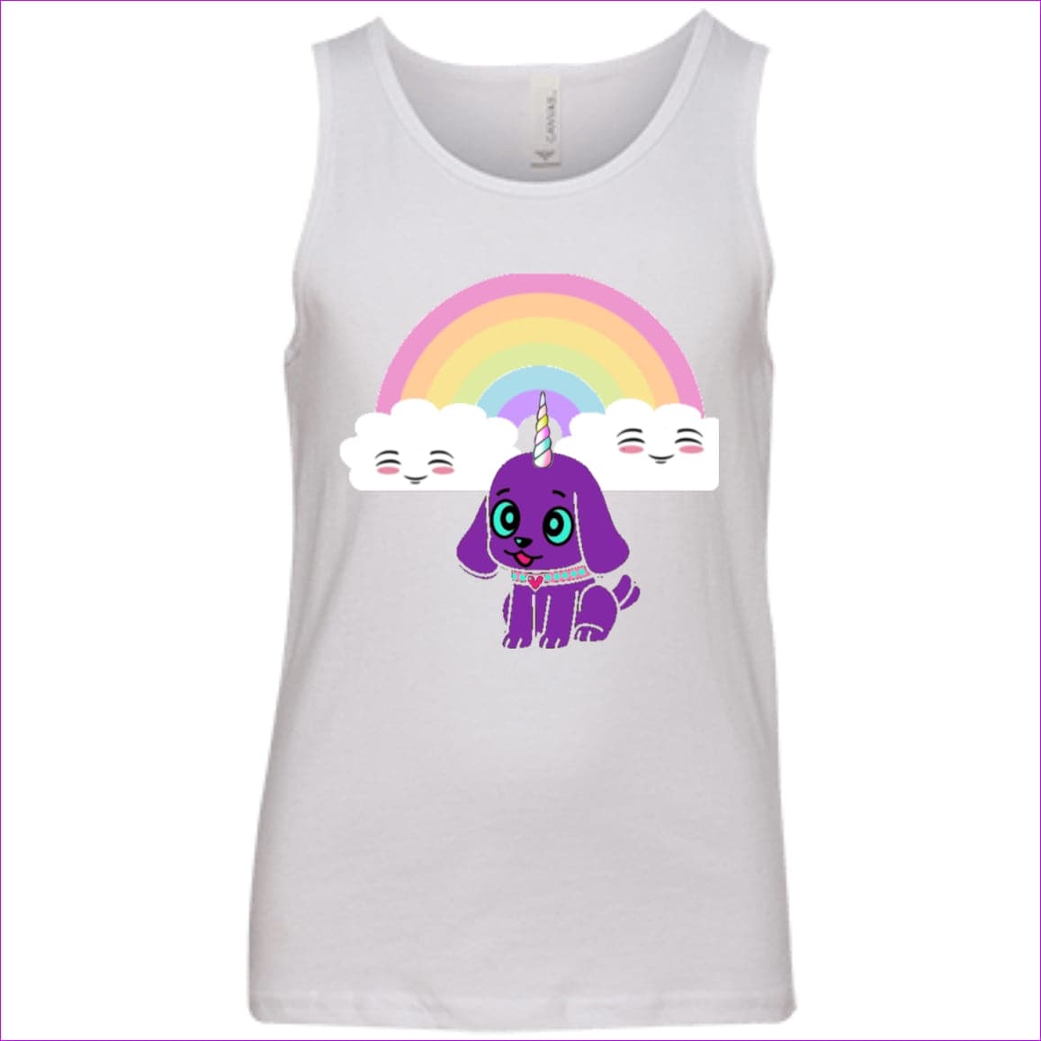 White Bec's Uni-Pup Youth Jersey Tank - kids tank top at TFC&H Co.