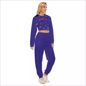 - Because I Can Womens Crop Sweatshirt Set - womens top & pants set at TFC&H Co.