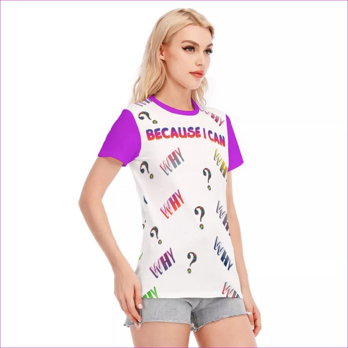 - Because I Can Womens Round Neck T-Shirt | Cotton - womens t-shirt at TFC&H Co.