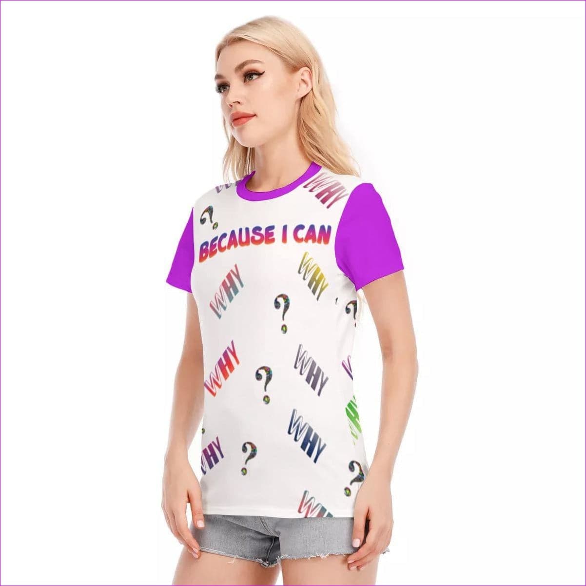 Because I Can Womens Round Neck T-Shirt | Cotton - women's t-shirt at TFC&H Co.