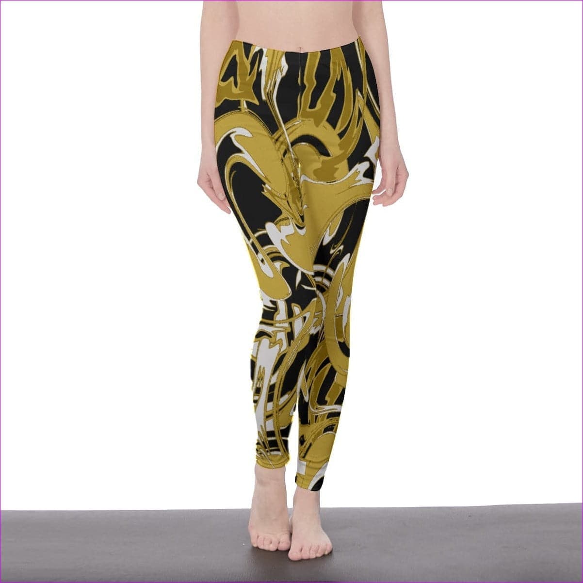 S gold - Black Ivy Distressed Casual Leggings - womens leggings at TFC&H Co.