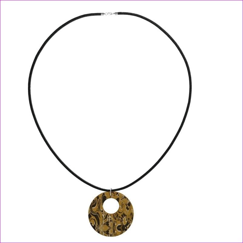 Black Ivy Distressed Premium Wooden Pendant Necklace - Wooden Pendant Necklace at TFC&H Co.