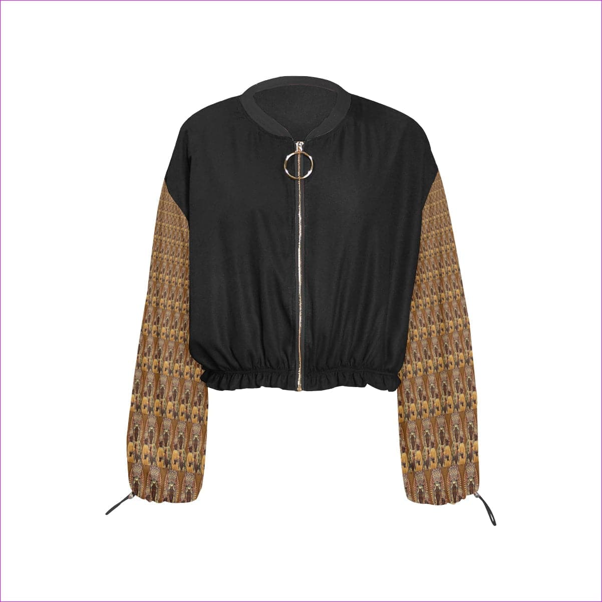 - Black Madonna Cropped Chiffon Jacket - 2 variations - womens coat at TFC&H Co.