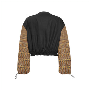 - Black Madonna Cropped Chiffon Jacket - 2 variations - womens coat at TFC&H Co.