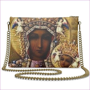 - Black Madonna Luxury Leather Chain Purse - Crossbody Bag With Chain at TFC&H Co.