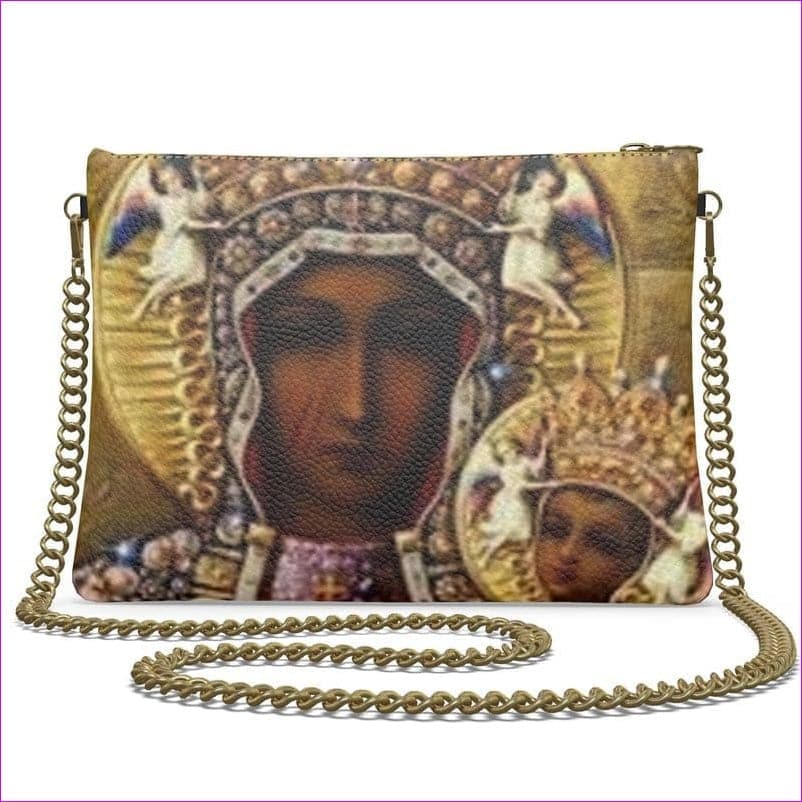 Black Madonna Luxury Leather Chain Purse - Crossbody Bag With Chain at TFC&H Co.