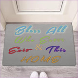 multi-colored Bless All Door Mat | Rubber - welcome mat at TFC&H Co.
