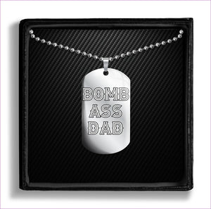 Steel With 24" Ball Chain - Bomb A** Dad Dog Tags Father's Day Gift- Ships from The US - dog tags at TFC&H Co.