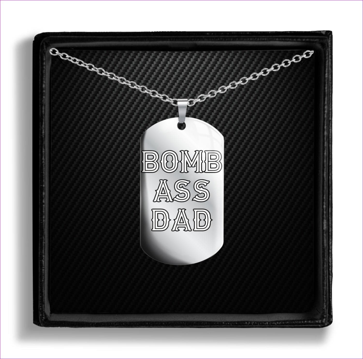 Steel With Cable Chain 18" to 22" Bomb A** Dad Dog Tags Father's Day Gift- Ships from The US - dog tags at TFC&H Co.