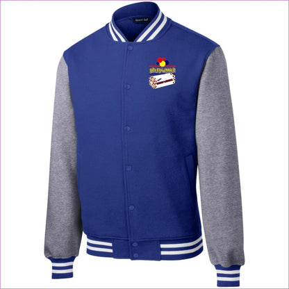 True Royal/Vintage Heather Bread Winner Fleece Letterman Jacket - Men's Jackets at TFC&H Co.