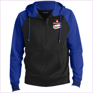 Black/True Royal - Bread Winner Men's Sport-Wick® Full-Zip Hooded Jacket - Mens Jackets at TFC&H Co.