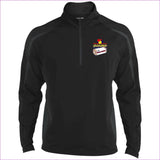 Black Charcoal Grey - Bread Winner Men's Sport Wicking Colorblock 1/2 Zip Sweatshirt - mens sweatshirt at TFC&H Co.