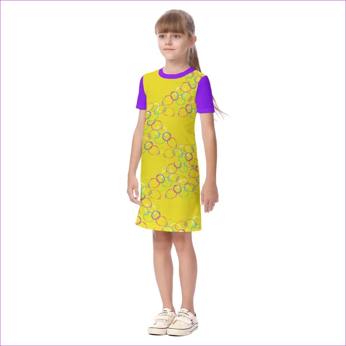 Bubble Kids Girls Yellow Short Sleeve Dress - kid's dress at TFC&H Co.