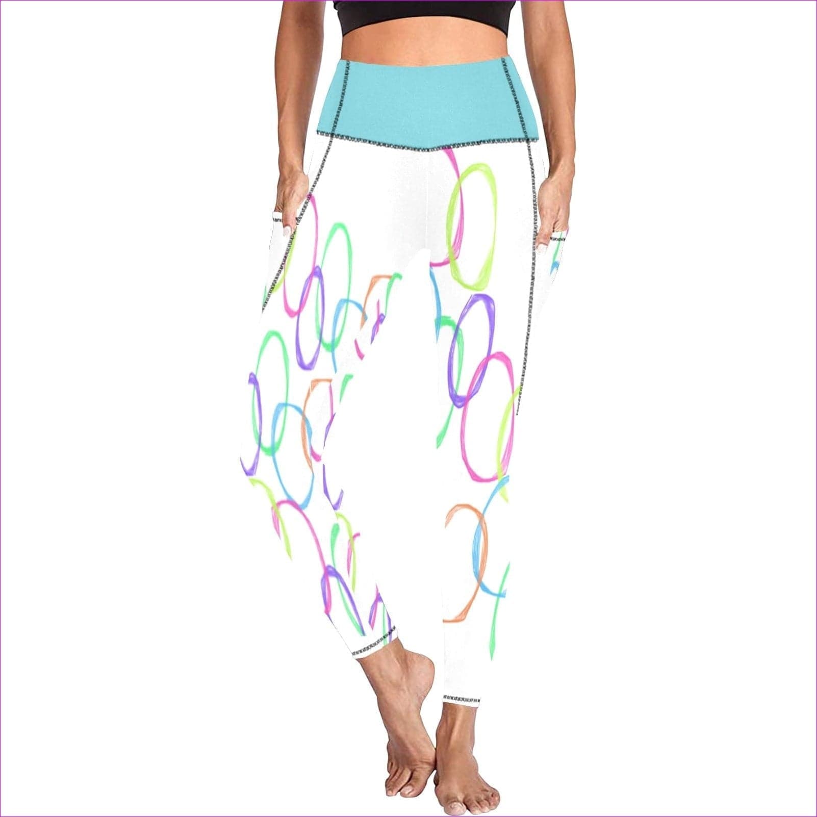 - Bubbles High Waist Leggings with Pockets - womens leggings at TFC&H Co.