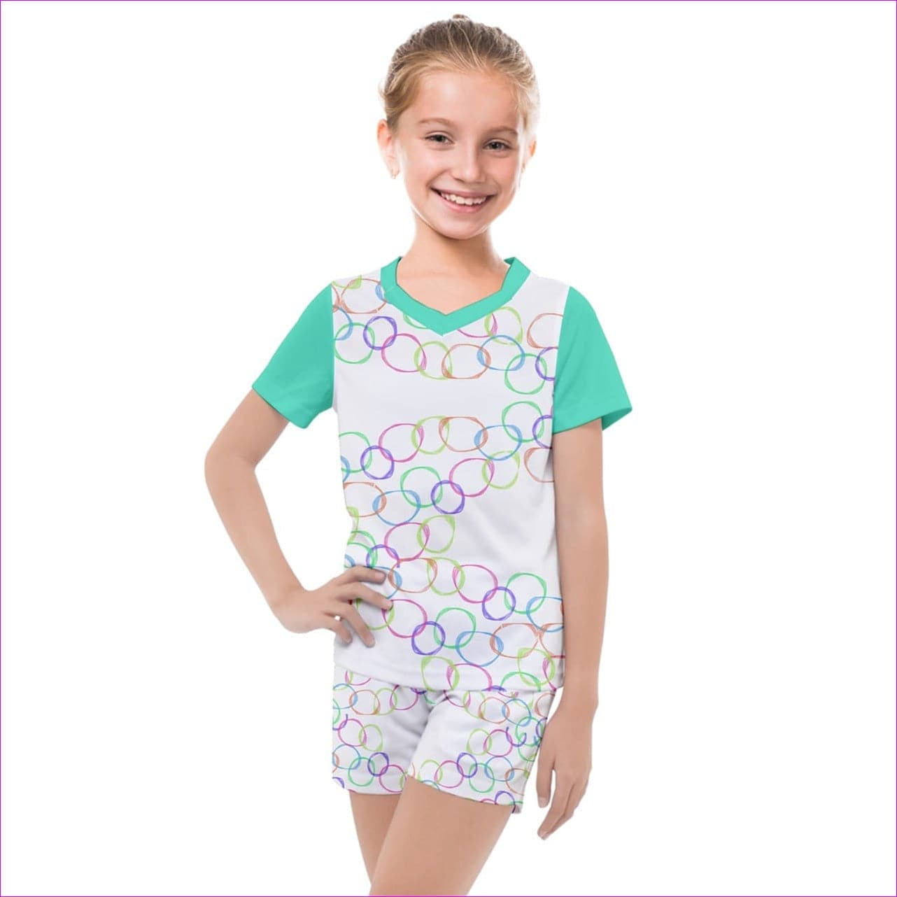 Bubbles Kids Mesh Tee and Short Set - shorts-clothing-sets at TFC&H Co.