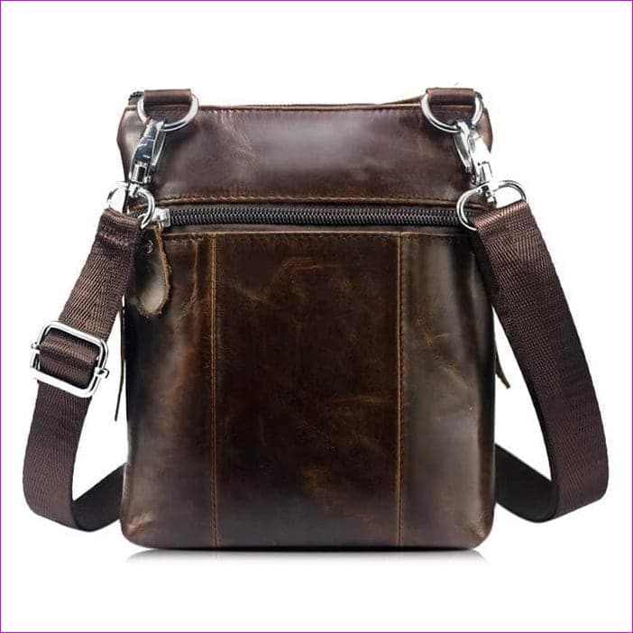 BULLCAPTAIN Vintage Leather Shoulder Bag for Men - messenger bag at TFC&H Co.
