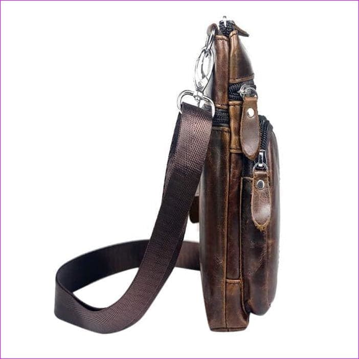 - BULLCAPTAIN Vintage Leather Shoulder Bag for Men - messenger bag at TFC&H Co.