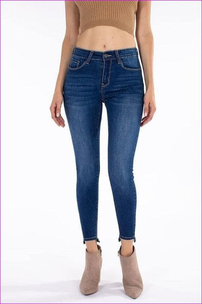 Dark Wash Butt Lifting High Rise Jeans - women's jeans at TFC&H Co.