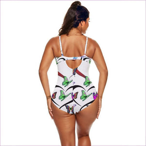 - Butterfly Love 2 Retro Full Coverage One Piece Swimsuit - womens swimwear at TFC&H Co.