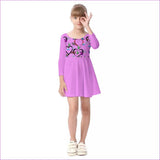 pink Butterfly Love Kids Girls Long Sleeve Dress - kid's dress at TFC&H Co.